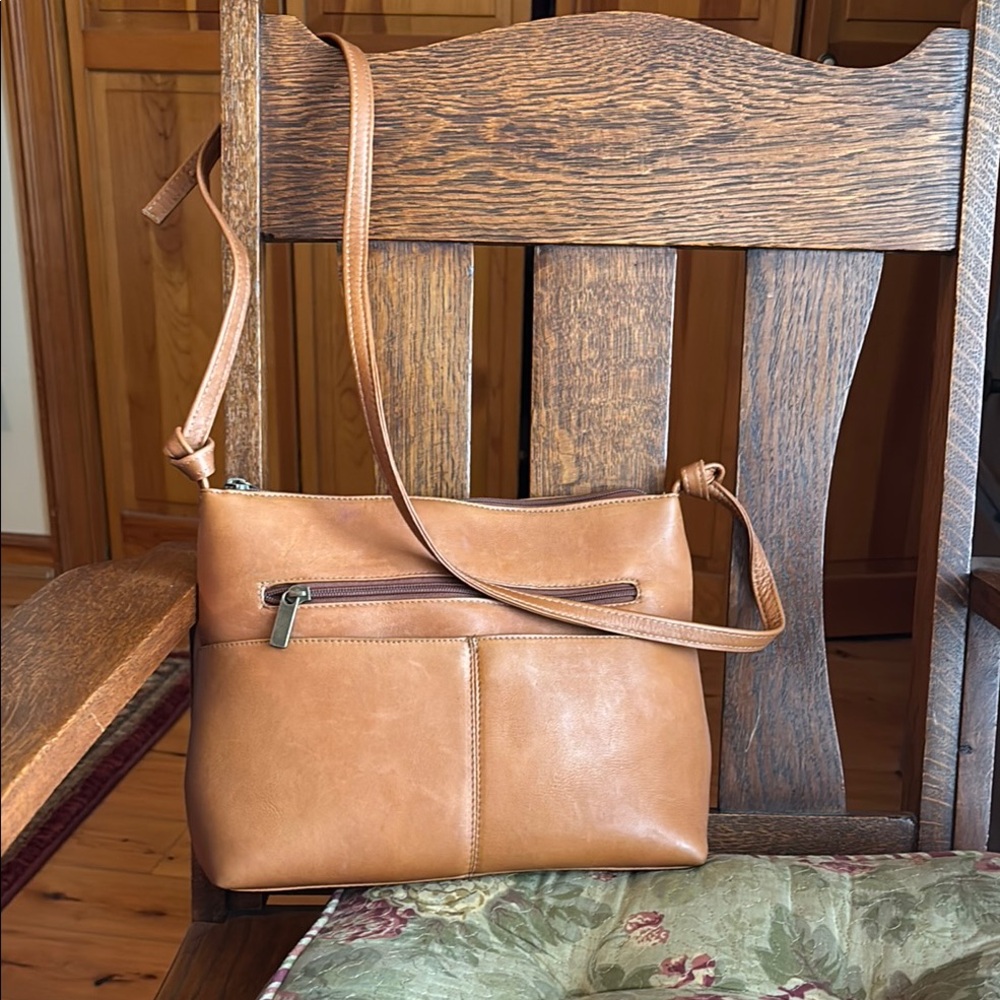 Tan Leather Crossbody Bag